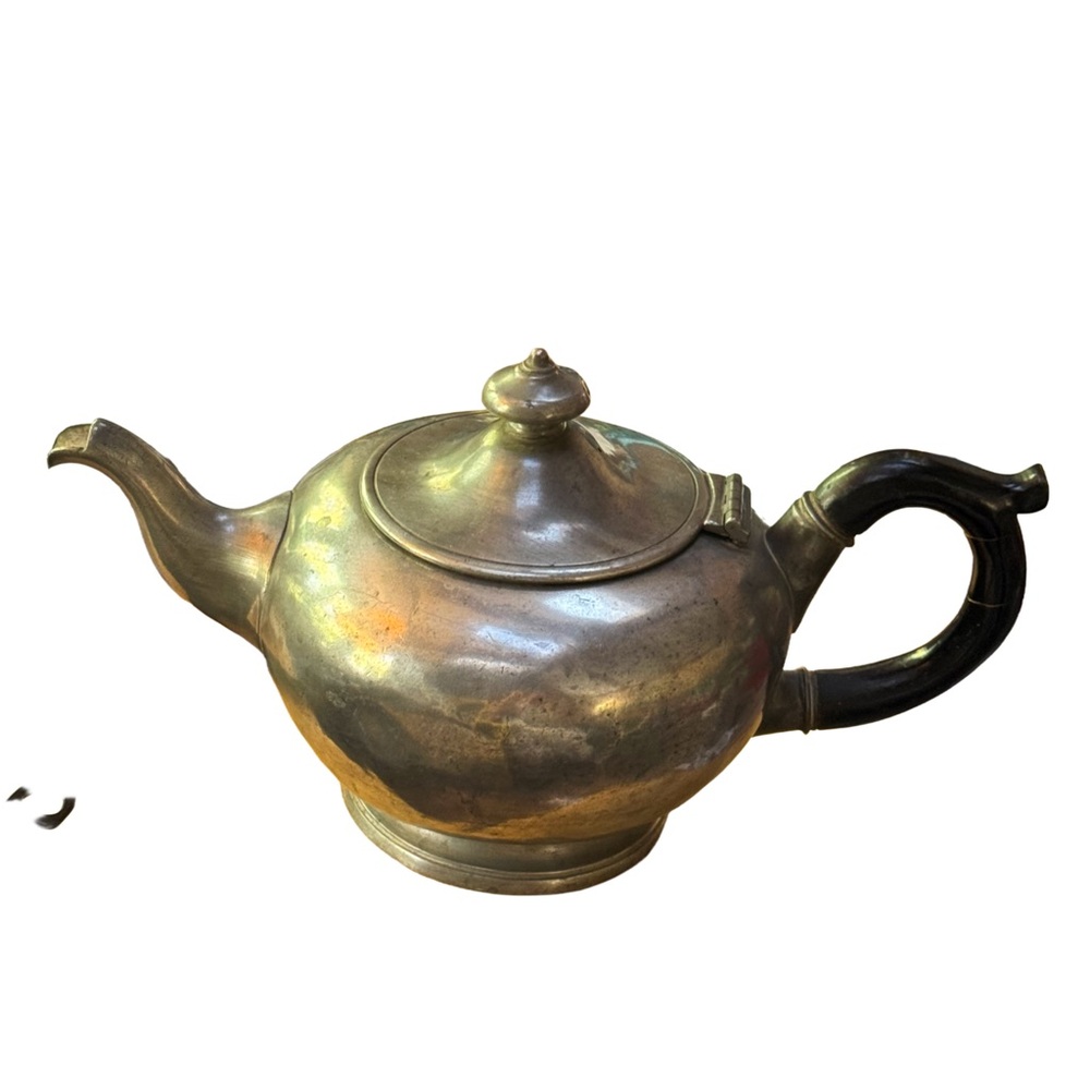 Early 20c Sheffield James Dixon & Son Antique Teapot, Brittanica Pewter Alloy
